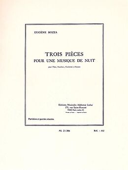 Eugène Bozza Notenblätter 3 pieces pour une musique de nuit