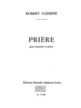 Robert Clérisse Notenblätter Prière pour trombone et