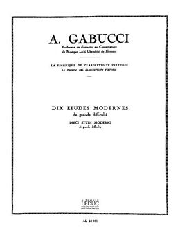 Agostino Gabucci Notenblätter 10 Études modernes de grande difficulté