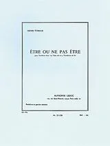 Henri Tomasi Notenblätter Être ou ne pas être