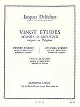 Michel Sanvoisin Notenblätter 20 etudes dapres Kreutzer