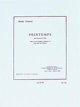Henri Tomasi Notenblätter Printemps pour