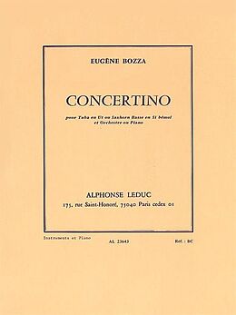 Eugène Bozza Notenblätter Concertino pour tuba en ut