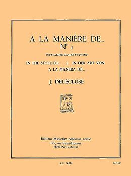 Jacques Delécluse Notenblätter A la manière deno.1