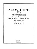 Jacques Delécluse Notenblätter A la manière de vol.2