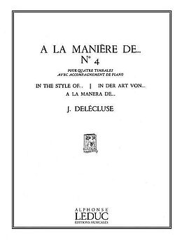 Jacques Delécluse Notenblätter À la manière de no.4