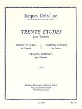Jacques Delécluse Notenblätter 30 études vol.1