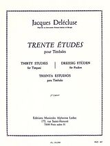 Jacques Delécluse Notenblätter 30 Études vol.2 pour timbales (fr/dt/en/sp)