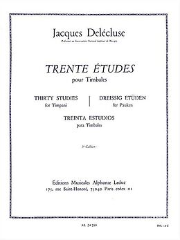 Jacques Delécluse Notenblätter 30 Études vol.3 pour timbales (dt/en/fr/sp)