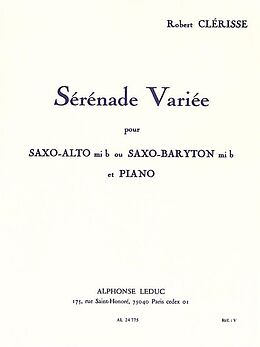 Robert Clérisse Notenblätter Sérénade variée pour saxophone alto