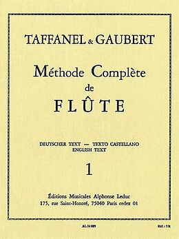 Paul Taffanel Notenblätter Methode complete de flute vol. 1