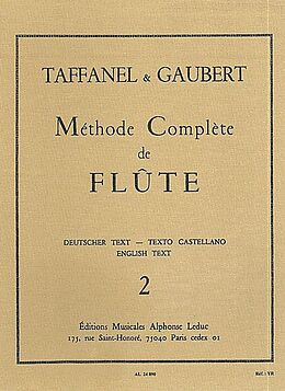 Paul Taffanel Notenblätter Methode complete de flute vol.2