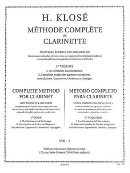 Hyacinte Eleonore Klosé Notenblätter Méthode complète de clarinette