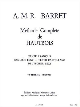 , Apollon Marie Rose Barrett Notenblätter Méthode complète vol.3