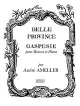 André Amellér Notenblätter Gaspesie pour basson et piano