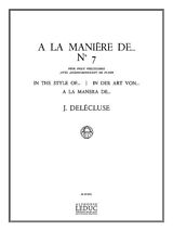Jacques Delécluse Notenblätter A la maniere Nr. 7 pour 2 percussions et