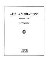 Henri Vachey Notenblätter Aria a Variations pour hautbois et piano