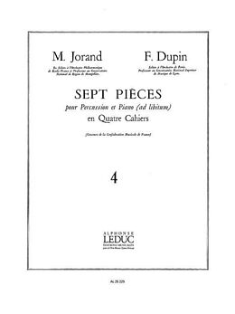 Francois Dupin Notenblätter 7 pieces vol.4