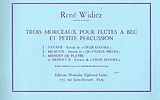 René Widiez Notenblätter 3 Morceaux pour 3 flûtes à bec et