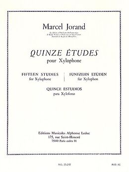Marcel Jorand Notenblätter 15 études pour xylophone