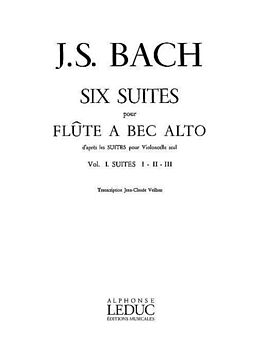 Johann Sebastian Bach Notenblätter 6 Suites vol.1 (nos.1-3)