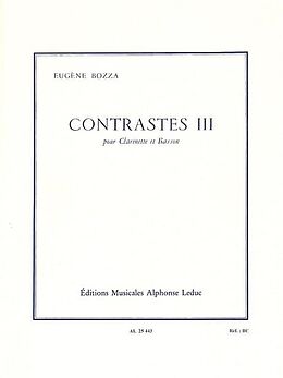 Eugène Bozza Notenblätter Contrastes 3