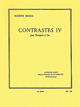 Eugène Bozza Notenblätter Contrastes no.4 pour trompette et cor