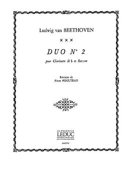Ludwig van Beethoven Notenblätter DUO NO.2 POUR CLARINETTE SI b ET