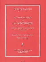 Francois Rabbath Notenblätter Nouvelle technique de la contrebasse