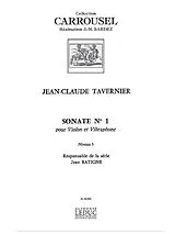 Jean-Claude Tavernier Notenblätter Sonate no.1