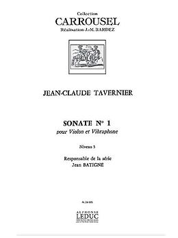 Jean-Claude Tavernier Notenblätter Sonate no.1