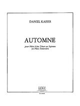 Daniel Kaiser Notenblätter Automne pour flute a bec tenor ou