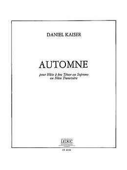 Daniel Kaiser Notenblätter Automne pour flute a bec tenor ou