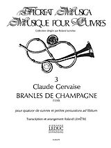 Claude Gervaise Notenblätter Branles de Champagne pour 2 trompettes