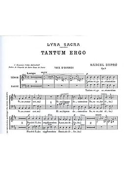 Marcel Dupré Notenblätter Tantum Ergo op.9