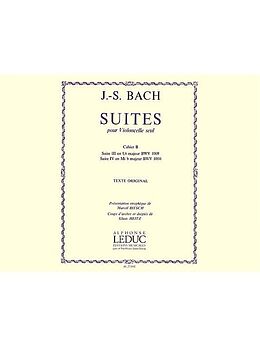 Johann Sebastian Bach Notenblätter Suites pour violoncelle seul vol.2