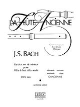 Johann Sebastian Bach Notenblätter Partita ré mineur BWV1004