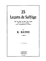 Emile Ratez Notenblätter 25 lecons de solfege sur toutes les