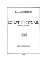 Jacques Castérède Notenblätter Sonatine dAvril pour flûte et guitare