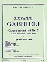 Giovanni Gabrieli Notenblätter Canzon septimi toni no.2