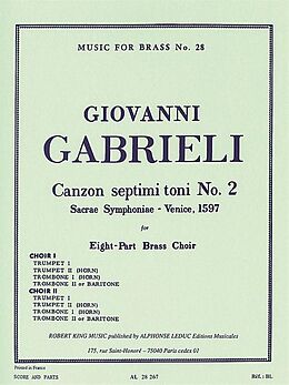 Giovanni Gabrieli Notenblätter Canzon septimi toni no.2