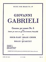 Giovanni Gabrieli Notenblätter Canzona per sonare no.4 for 4-part