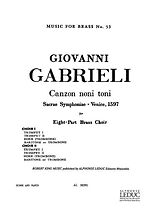 Giovanni Gabrieli Notenblätter CANZON NONI TONI FOR 8-PART BRASS