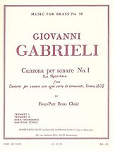 Giovanni Gabrieli Notenblätter Canzona per sonare no.1 (la spiritata)
