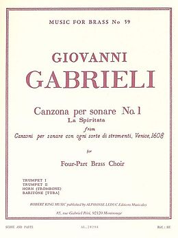 Giovanni Gabrieli Notenblätter Canzona per sonare no.1 (la spiritata)