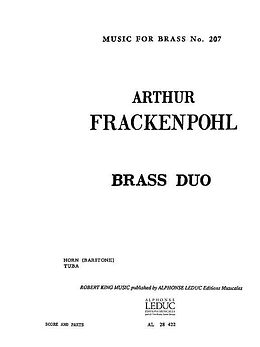 Arthur Frackenpohl Notenblätter Brass Duo for horn in f (baritone) and tuba