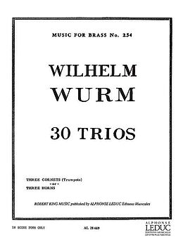 Wilhelm Wurm Notenblätter 30 trios