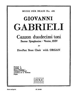 Giovanni Gabrieli Notenblätter Canzon duodecimi toni