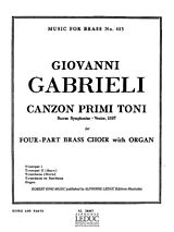Giovanni Gabrieli Notenblätter CANZON PRIMI TONI FOR 4-PART