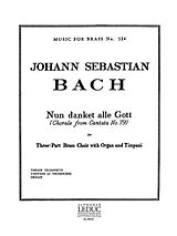 Johann Sebastian Bach Notenblätter NUN DANKET ALLE GOTTFOR 3-PART